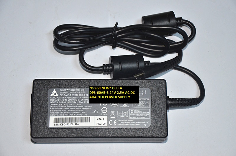 *Brand NEW* DELTA DPS-60AB-6 AC100-240V 24V 2.5A AC DC ADAPTER POWER SUPPLY